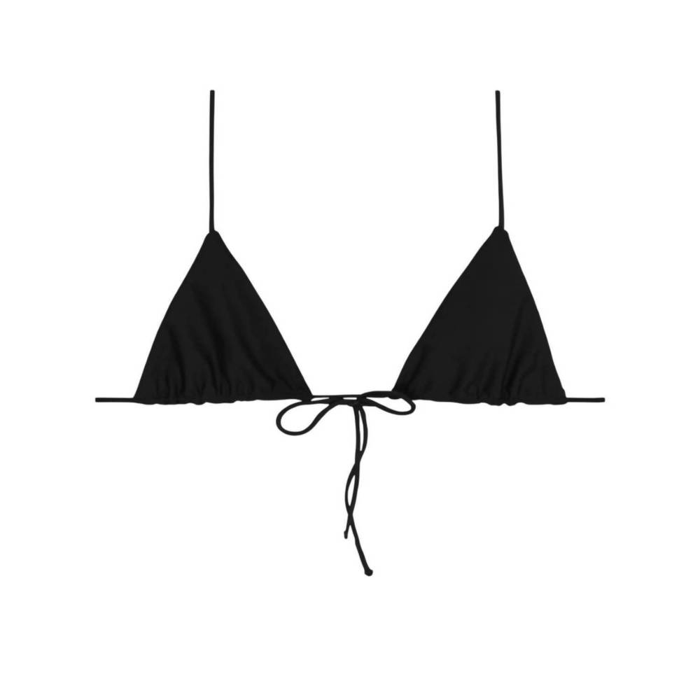 NEW MIKOH oska thin string triangle bikini top in noir